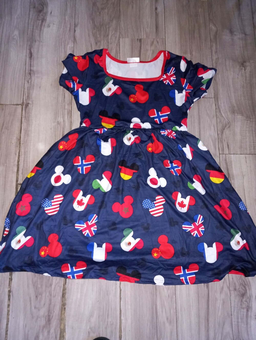 Epcot Flags Ladies Dress L